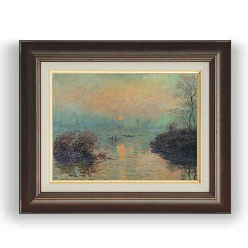 楽天市場】【油絵 直筆仕上げ】クロード・モネ セーヌ河の朝、雨 F4