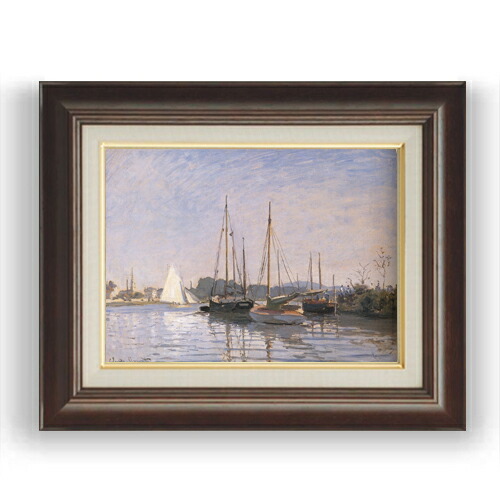 【油絵 直筆仕上げ】クロード・モネ 遊覧船 F4 【額入り】 絵画 販売 4号 油彩 風景画 461×370mm 複製画 送料無料 プレゼント ギフト 開店祝い 開業祝い 退職祝い 新築祝い リビング 玄関 モダン 壁掛け