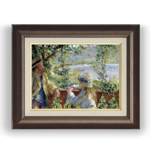 楽天市場】ルノワール 「テラスにて」 F8号（額外寸61x49.5cm） 高精彩