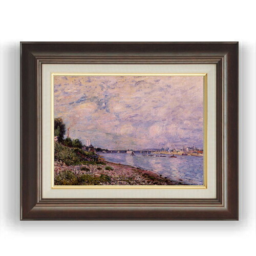 【油絵 直筆仕上げ】シスレー ブージヴァルの風景 F4 【額入り】 絵画 販売 4号 油彩 風景画 461×370mm 複製画 送料無料 プレゼント ギフト 開店祝い 開業祝い 退職祝い 新築祝い リビング 玄関 モダン 壁掛け