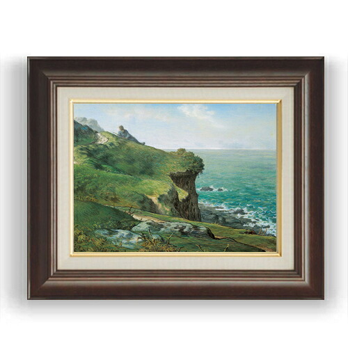 【油絵 直筆仕上げ】ミレー グレヴィルの断崖 F4 【額入り】 絵画 販売 4号 油彩 風景画 461×370mm 複製画 送料無料 プレゼント ギフト 開店祝い 開業祝い 退職祝い 新築祝い リビング 玄関 モダン 壁掛け