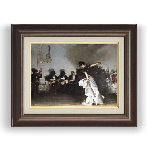 【油絵 直筆仕上げ】サージェント El Jaleo F4 【額入り】 絵画 販売 4号 油彩 風景画 461×370mm 複製画 送料無料 プレゼント ギフト 開店祝い 開業祝い 退職祝い 新築祝い リビング 玄関 モダン 壁掛け