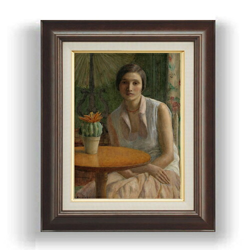 【油絵 直筆仕上げ】フリージキー Portrait of a Woman F4 【額入り】 絵画 販売 4号 油彩 人物画 461×370mm 複製画 送料無料 プレゼント ギフト 開店祝い 開業祝い 退職祝い 新築祝い リビング 玄関 モダン 壁掛け