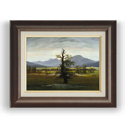 油絵 直筆仕上げ】フリードリヒ Solitary Tree F6 【額入り