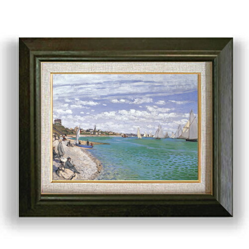 クロード・モネ サン=タドレスのレガッタ F4 絵画 販売 4号 油彩 風景画 479×389mm 送料無料
