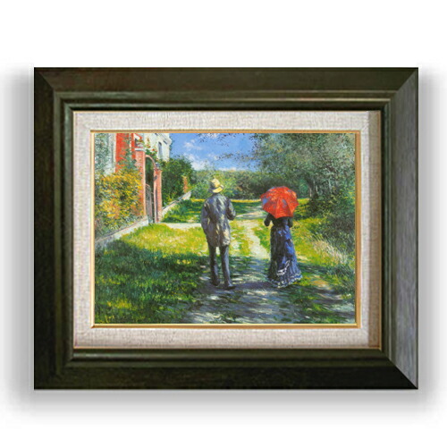 カイユボット ライジングロード F4 絵画 販売 4号 油彩 風景画 479×389mm 送料無料