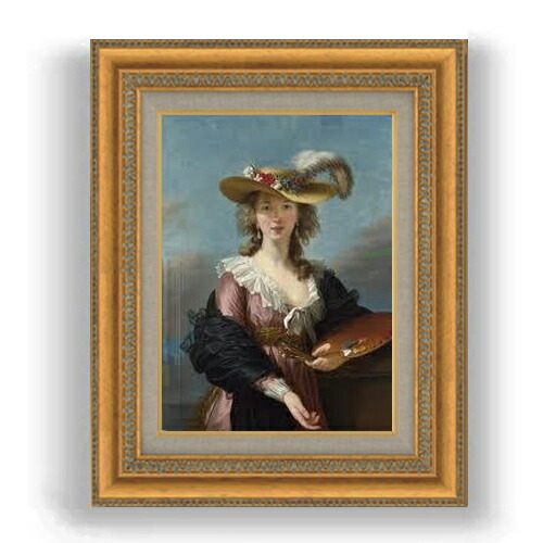 【油絵 直筆仕上げ】ヴィジェ・ルブラン 自画像 F4 【額入り】 絵画 販売 4号 油彩 人物画 481×391mm 複製画 送料無料 プレゼント ギフト 開店祝い 開業祝い 退職祝い 新築祝い リビング 玄関 モダン 壁掛け