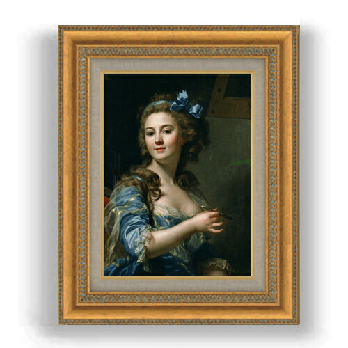 【油絵 直筆仕上げ】マリー\u003dガブリエル・カペ 自画像 F4 【額入り】 絵画 販売 4号 油彩 人物画 481×391mm 複製画 送料無料 プレゼント ギフト 開店祝い 開業祝い 退職祝い 新築祝い リビング 玄関 モダン 壁掛け