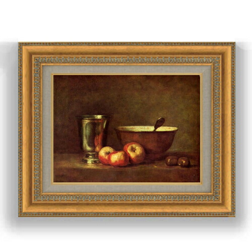 楽天市場】【油絵 直筆仕上げ】シャルダン 銀のカップ F6 【額入り