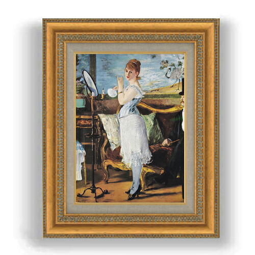 【油絵 直筆仕上げ】マネ ナナ F4 【額入り】 絵画 販売 4号 油彩 人物画 481×391mm 複製画 送料無料 プレゼント ギフト 開店祝い 開業祝い 退職祝い 新築祝い リビング 玄関 モダン 壁掛け