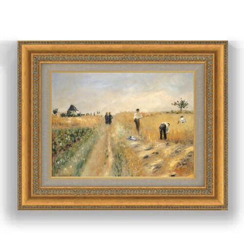 【油絵 直筆仕上げ】ルノワール The Harvesters F4 【額入り】 絵画 販売 4号 油彩 風景画 481×391mm 複製画 送料無料 プレゼント ギフト 開店祝い 開業祝い 退職祝い 新築祝い リビング 玄関 モダン 壁掛け