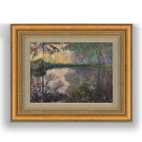 楽天市場】【油絵 直筆仕上げ】クロード・モネ アトリエ船 F4 【額入り