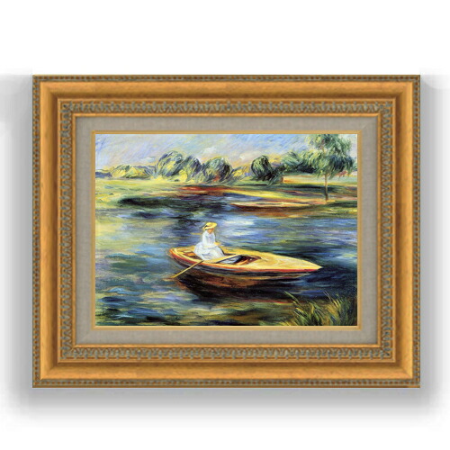 楽天市場】【油絵 直筆仕上げ】ルノワール ボートを漕ぐ若い女 F10