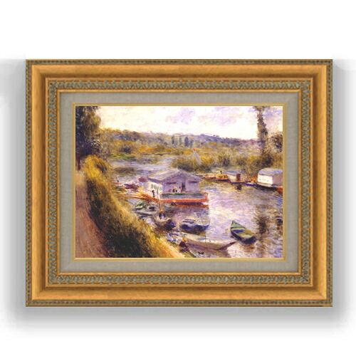 【油絵 直筆仕上げ】ルノワール ムードンの洗濯場 F4 【額入り】 絵画 販売 4号 油彩 風景画 481×391mm 複製画 送料無料 プレゼント ギフト 開店祝い 開業祝い 退職祝い 新築祝い リビング 玄関 モダン 壁掛け 14,256円