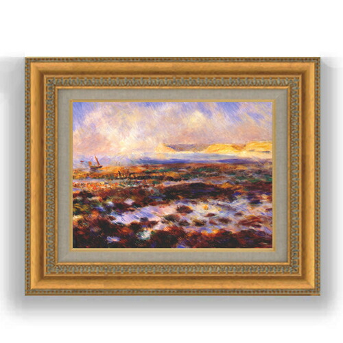 油絵 ルノワール 模写  91×73cm 楽天市場】【油絵 直筆仕上げ】ルノワール 波 F4 【額入り】 絵画 販売