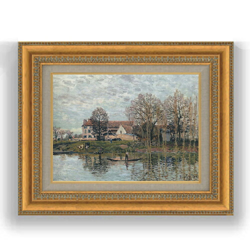 【油絵 直筆仕上げ】シスレー ポールマルリの風景 F4 【額入り】 絵画 販売 4号 油彩 風景画 481×391mm 複製画 送料無料 プレゼント ギフト 開店祝い 開業祝い 退職祝い 新築祝い リビング 玄関 モダン 壁掛け 14,652円