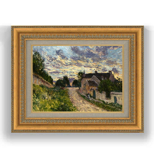 シスレー ヴニュ郊外、８月の午後 F4 4号　油彩　風景画　477×387mm 送料無料 油絵 直筆仕上げシスレー ヴニュ郊外、８月の午後 F4