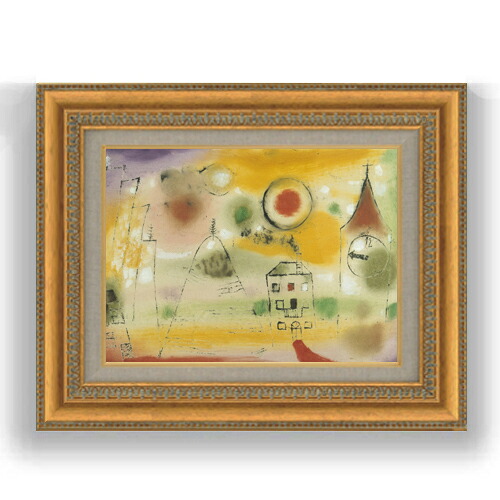 【油絵 直筆仕上げ】パウル・クレー WinterDay,Shortly before Noon F4 【額入り】 絵画 販売 4号 油彩 抽象画 485&times;395mm 複製画 送料無料 プレゼント ギフト 開店祝い 開業祝い 退職祝い 新築祝い リビング 玄関 モダン 壁掛け｜絵画販売アートレスト