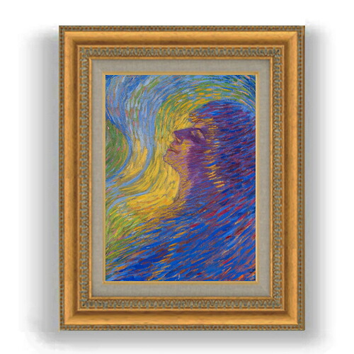 【油絵 直筆仕上げ】ルイージ・ルッソロ Profumo F4 【額入り】 絵画 販売 4号 油彩 抽象画 481×391mm 複製画 送料無料 プレゼント ギフト 開店祝い 開業祝い 退職祝い 新築祝い リビング 玄関 モダン 壁掛け