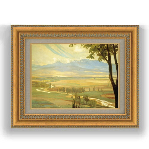 【油絵 直筆仕上げ】ディエゴ・リベラ Avila Morning F4 【額入り】 絵画 販売 4号 油彩 風景画 481×391mm 複製画 送料無料 プレゼント ギフト 開店祝い 開業祝い 退職祝い 新築祝い リビング 玄関 モダン 壁掛け