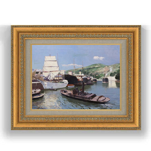 【油絵 直筆仕上げ】アバデス Port of Bilbao F4 【額入り】 絵画 販売 4号 油彩 風景画 481×391mm 複製画 送料無料 プレゼント ギフト 開店祝い 開業祝い 退職祝い 新築祝い リビング 玄関 モダン 壁掛け 14,454円