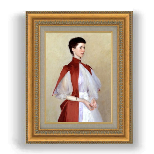 【油絵 直筆仕上げ】サージェント Portrait of Mrs Robert Harrison F4 【額入り】 絵画 販売 4号 油彩 人物画 485&times;395mm 複製画 送料無料 プレゼント ギフト 開店祝い 開業祝い 退職祝い 新築祝い リビング 玄関 モダン 壁掛け｜絵画販売アートレスト