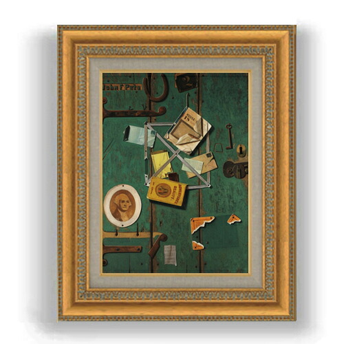 【油絵 直筆仕上げ】ジョン・F・ペト A Closet Door F4 【額入り】 絵画 販売 4号 油彩 人物画 485&times;395mm 複製画 送料無料 プレゼント ギフト 開店祝い 開業祝い 退職祝い 新築祝い リビング 玄関 モダン 壁掛け｜絵画販売アートレスト