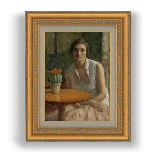 【油絵 直筆仕上げ】フリージキー Portrait of a Woman F4 【額入り】 絵画 販売 4号 油彩 人物画 485&times;395mm 複製画 送料無料 プレゼント ギフト 開店祝い 開業祝い 退職祝い 新築祝い リビング 玄関 モダン 壁掛け｜絵画販売アートレスト