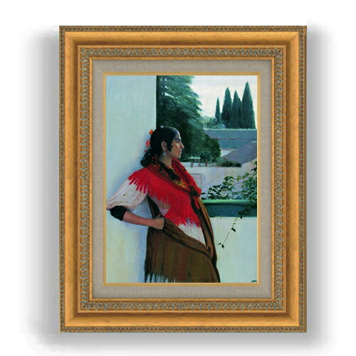 【油絵 直筆仕上げ】ルシニョール Granada's girl F4 【額入り】 絵画 販売 4号 油彩 人物画 481×391mm 複製画 送料無料 プレゼント ギフト 開店祝い 開業祝い 退職祝い 新築祝い リビング 玄関 モダン 壁掛け