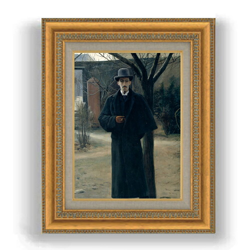 【油絵 直筆仕上げ】ルシニョール Portrait of Miquel Utrillo F4 【額入り】 絵画 販売 4号 油彩 人物画 481×391mm 複製画 送料無料 プレゼント ギフト 開店祝い 開業祝い 退職祝い 新築祝い リビング 玄関 モダン 壁掛け