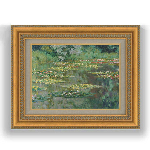 【油絵 直筆仕上げ】モネ 睡蓮 (デンバー美術館所蔵) F4 【額入り】 絵画 販売 4号 油彩 風景画 481×391mm 複製画 送料無料 14,454円
