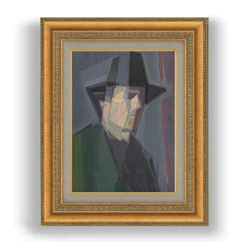 【油絵 直筆仕上げ】ヴァルミエ 自画像 F4 【額入り】 絵画 販売 4号 油彩 抽象画 485&times;395mm 複製画 送料無料｜絵画販売アートレスト