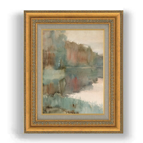 【油絵 直筆仕上げ】エーデルフェルト 秋のハイコの海岸、抽象-秋 F4 【額入り】 絵画 販売 4号 油彩 抽象画 481×391mm 複製画 送料無料