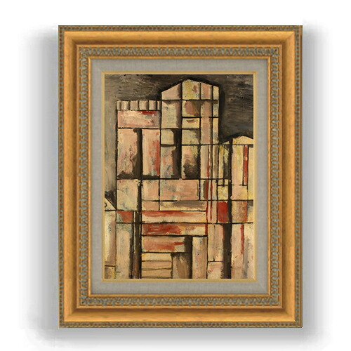 【油絵 直筆仕上げ】ガルシア 大聖堂建設 F4 【額入り】 絵画 販売 4号 油彩 抽象画 481×391mm 複製画 送料無料