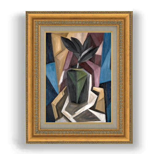 【油絵 直筆仕上げ】ハートリー ゴムの木 F4 【額入り】 絵画 販売 4号 油彩 抽象画 481×391mm 複製画 送料無料 15,246円
