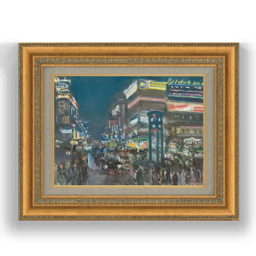 【油絵 直筆仕上げ】パシュケ ポツダム広場 F4 【額入り】 絵画 販売 4号 油彩 抽象画 481×391mm 複製画 送料無料