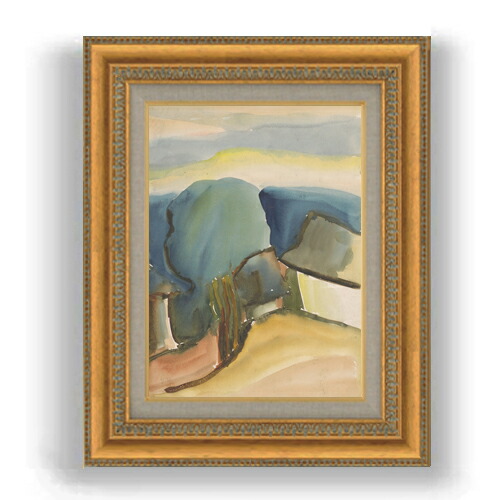 【油絵 直筆仕上げ】パルジャイ ヒルサイド F4 【額入り】 絵画 販売 4号 油彩 抽象画 481×391mm 複製画 送料無料