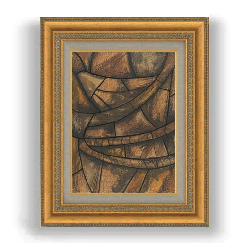 【油絵 直筆仕上げ】ホルスト Ontwerp voor raam in het Noordertransept F4 【額入り】 絵画 販売 4号 油彩 抽象画 481×391mm 複製画 送料無料
