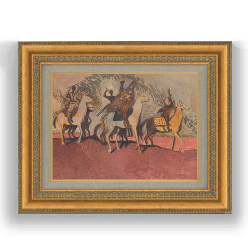 【油絵 直筆仕上げ】マジェルニク ピンクの砂 F4 【額入り】 絵画 販売 4号 油彩 抽象画 481×391mm 複製画 送料無料