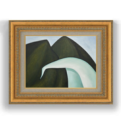【油絵 直筆仕上げ】メアリー・ショア 滝 F4 【額入り】 絵画 販売 4号 油彩 抽象画 481×391mm 複製画 送料無料