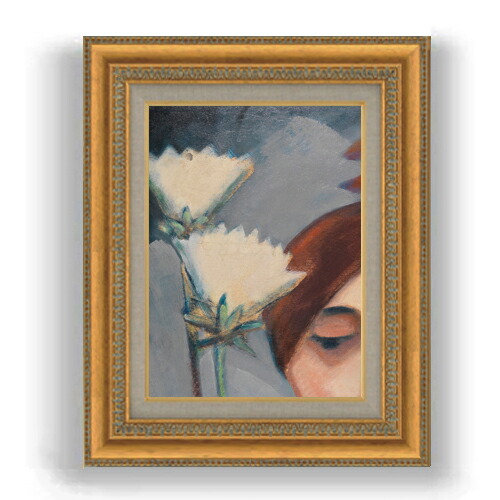 【油絵 直筆仕上げ】ヨハンセン ブルーテンとヴァイブリヒャーコップ F4 【額入り】 絵画 販売 4号 油彩 抽象画 481×391mm 複製画 送料無料