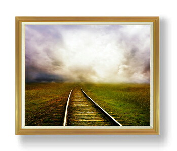 【油絵 直筆仕上げ】鉄道-カウシュホルン- F50サイズ 額入り 【額入り】 油彩 風景画 オリジナルインテリア絵画 風水画 アート絵画 50号 大きな絵画サイズ 額入り 複製画 送料無料 1323&times;1066mm｜絵画販売アートレスト
