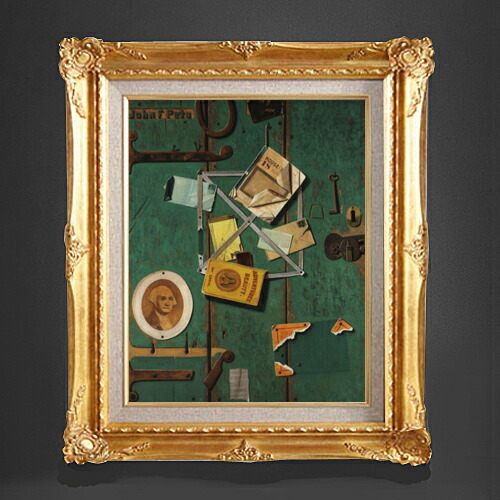 【油絵 直筆仕上げ】ジョン・F・ペト A Closet Door F6 【アップグレード額縁】 絵画 販売 6号 油彩 風景画 552×461mm 複製画 送料無料 プレゼント ギフト 開店祝い 開業祝い 退職祝い 新築祝い リビング 玄関 アートフレーム 壁掛け