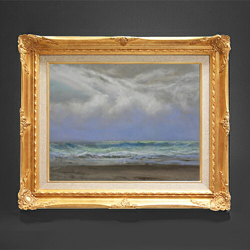 【油絵 直筆仕上げ】トライオン A Shift of Wind from East to Northwest F6 【アップグレード額縁】 絵画 販売 6号 油彩 風景画 552×461mm 複製画 送料無料 プレゼント ギフト 開店祝い 開業祝い 退職祝い 新築祝い リビング 玄関 アートフレーム 壁掛け