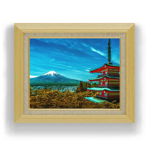 【油絵 直筆仕上げ】富士山-霊峰- F6サイズ 額入り 【キャンバス・アクリル/額入り】 油彩 風景画 オリジナルインテリア絵画 風水画 556&times;465mm 複製画 送料無料 プレゼント ギフト 開店祝い 開業祝い 退職祝い 新築祝い リビング 玄関 モダン アートフレーム 壁掛け｜絵画販売アートレスト