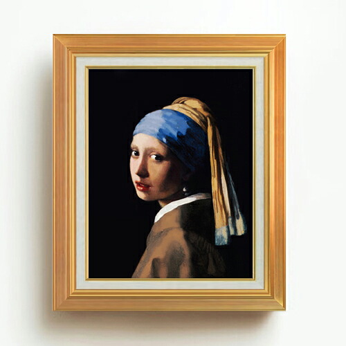 【油絵 直筆仕上げ】フェルメール 真珠の耳飾りの少女 F6 【アップグレード額】 絵画 販売 6号 油彩 人物画 558×467mm 複製画 送料無料 プレゼント ギフト 開店祝い 開業祝い 退職祝い 新築祝い リビング 玄関 モダン アートフレーム 壁掛け