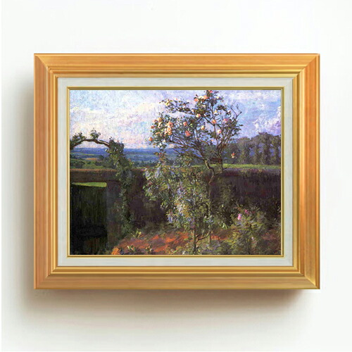 【油絵 直筆仕上げ】カイユボット イエール近郊の風景 F6 【アップグレード額】 絵画 販売 6号 油彩 風景画 558×467mm 複製画 送料無料 プレゼント ギフト 開店祝い 開業祝い 退職祝い 新築祝い リビング 玄関 モダン アートフレーム 壁掛け