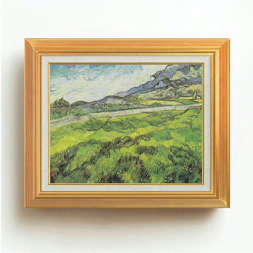 【油絵 直筆仕上げ】ゴッホ 緑の麦畑 F6 【アップグレード額】 絵画 販売 6号 油彩 風景画 558×467mm 複製画 送料無料 プレゼント ギフト 開店祝い 開業祝い 退職祝い 新築祝い リビング 玄関 モダン アートフレーム 壁掛け 23,532円