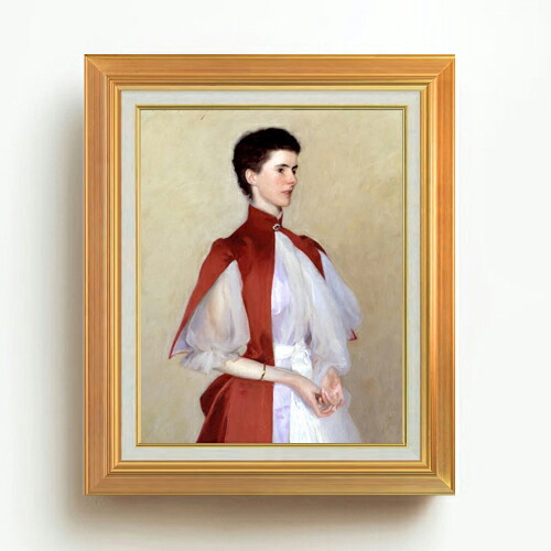 【油絵 直筆仕上げ】サージェント Portrait of Mrs Robert Harrison F6 【アップグレード額】 絵画 販売 6号 油彩 人物画 558×467mm 複製画 送料無料 プレゼント ギフト 開店祝い 開業祝い 退職祝い 新築祝い リビング 玄関 モダン アートフレーム 壁掛け