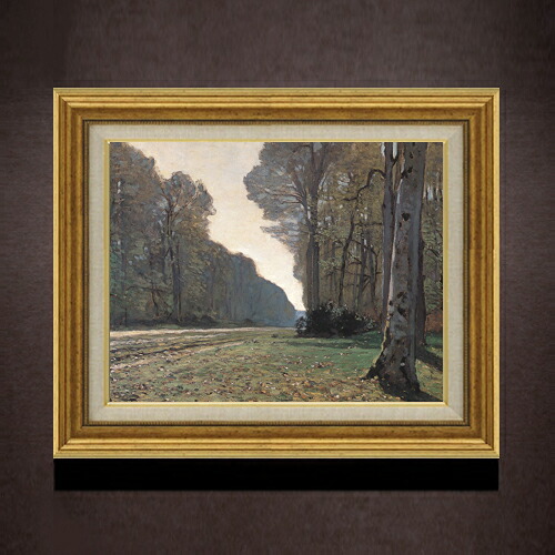 【油絵 直筆仕上げ】クロード・モネ シャイイの舗道 F6 【アップグレード額】 絵画 販売 6号 油彩 風景画 558&times;467mm 複製画 送料無料 プレゼント ギフト 開店祝い 開業祝い 退職祝い 新築祝い リビング 玄関 モダン アートフレーム 壁掛け｜絵画販売アートレスト